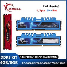 G SkiLL Ripjaws X DDR3 RAM 4GB/8GB 1333 1600 1866 2133 Desktop Memory Kit Lot