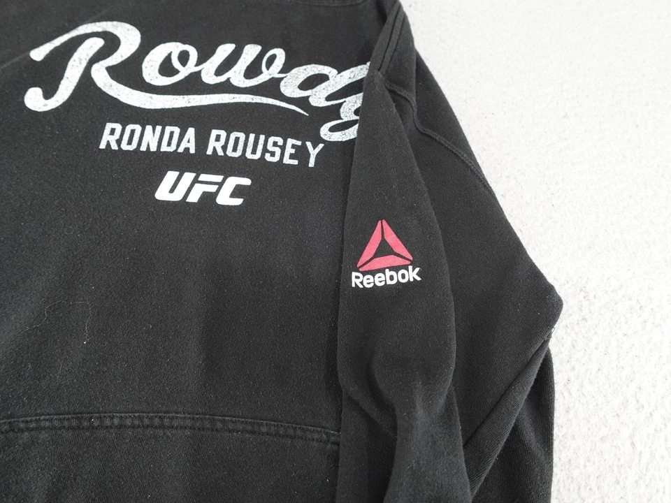 Толстовка с капюшоном мужская Ronda Rousey UFC маленькая черная Reebok MMA боевой пуловер толстовка - Изображение 4 из 4