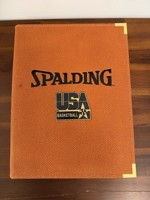 Vintage Spalding Leather USA Basketball Coaching Portfolio Folder 12x9 