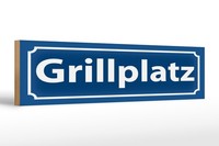 Holzschild Hinweis 46X10 Cm Grillplatz Schild