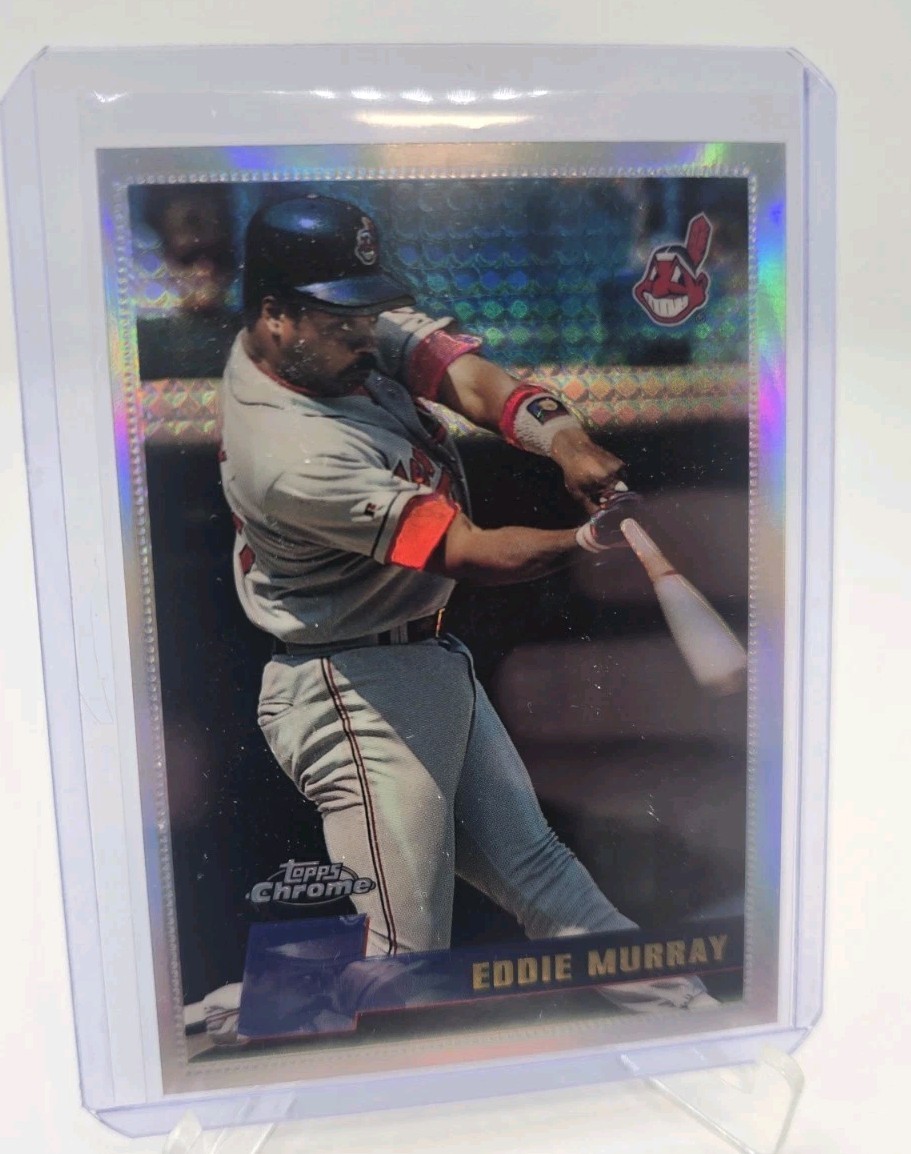 1996 Topps Chrome Refractor Eddie Murray #34 HOF RARE 