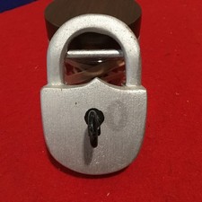 Hand Carved Wood Padlock Neckerchief Slide Fun & Creative Design Well Done