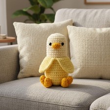 Cute Crochet Duck, Amigurumi Plush, Handmade Toy, Soft Stuffed Animal