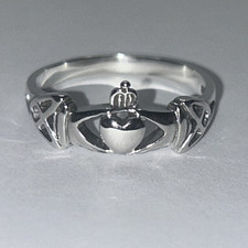 New Sterling Silver Claddagh ring size 7,8,9, 925