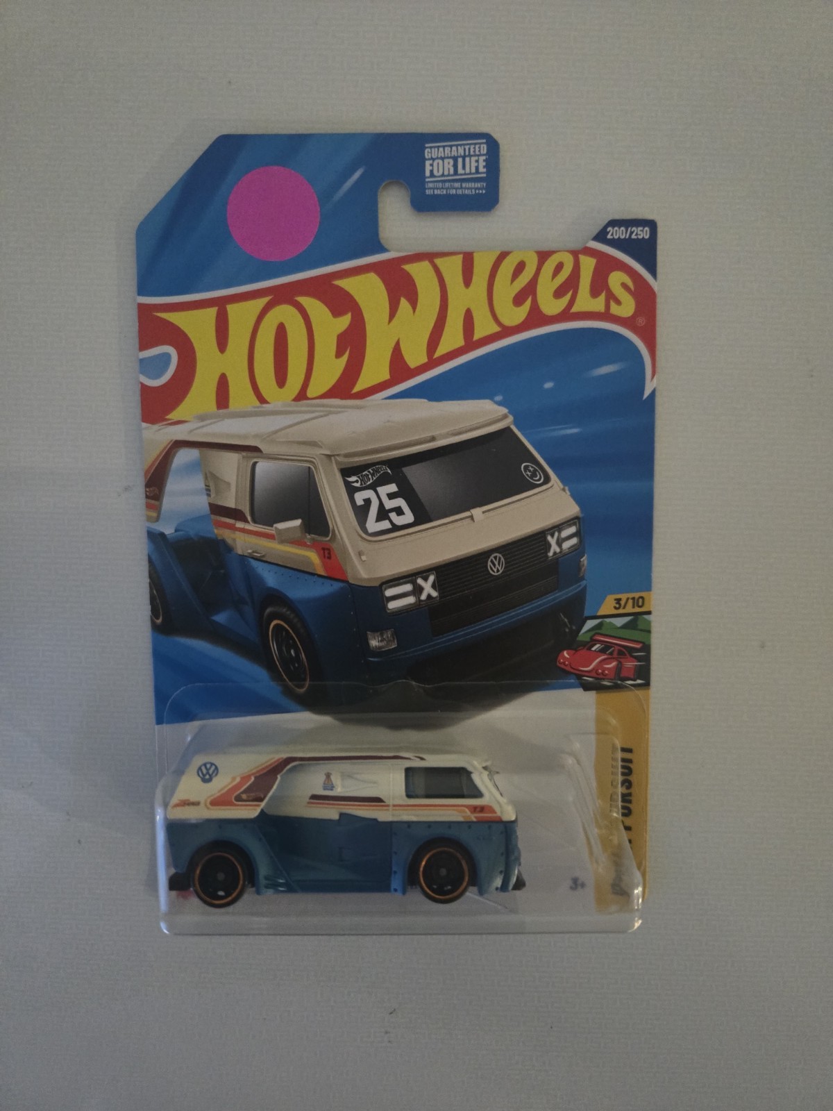 2025 Hot Wheels VW T3 CUSTOM - HW Vans 4/5 - #227/250 - White/Blue thumbnail 2