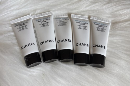 5x CREMA DE AGUA CHANEL HYDRA BEAUTY CAMELIA ~ Total 25 ml/0,85 oz Tamaño de viaje NUEVO
