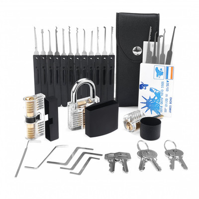 Lock Mechanism Educational Tool Kit with Transparent Locks for Cleaning & Study
