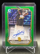 Jorge Quintana Bowman Chrome 2026 Green Refractor /99 #81 Auto