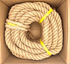 Natural Jute Hemp Rope 1 inch X 50 Feet Heavy Duty Manila