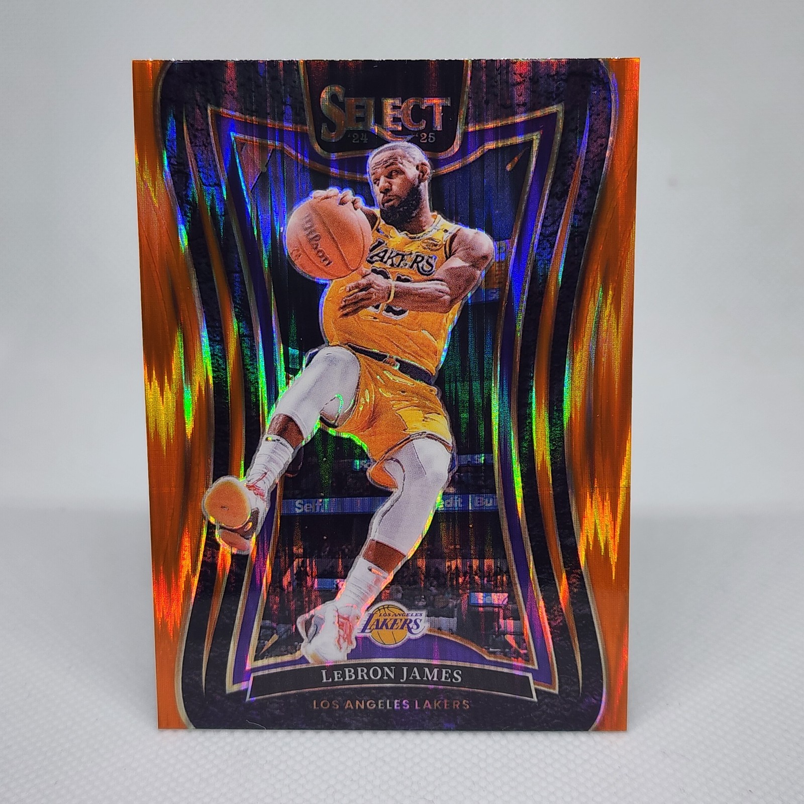 2024-25 Panini Select - Mezzanine LeBron James #310 Orange Flash Prizm Lakers