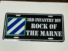 US ARMY 3RD INFANTRY DIVISION LICENSE PLATE MADE IN USA LICENSED PRODUCT
