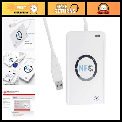 Contactless IC Card Reader Writer USB, NFC ACR122U, SDK Included, Smart Card Acc