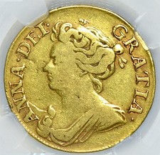 RARE QUEEN ANNE 1711 GOLD GUINEA VF35....