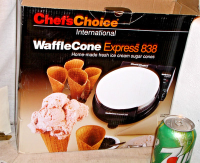 CHEFSCHOICE CHEFS CHOICE WAFFLECONE EXPRESS 838 ICE CREAM SUGAR CONE WAFFLE IRON