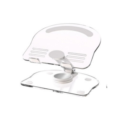 Acrylic Tablet Stand Desktop Foldable Holder 360° Rotation Base Clear Bracket E - Afbeelding 6 van 14