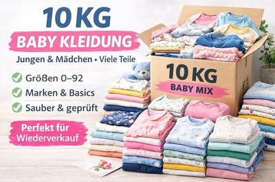 Second Hand Baby Kinderbekleidung 10kg Paket Jungen Mädchen Gr.56-86 Strampler B