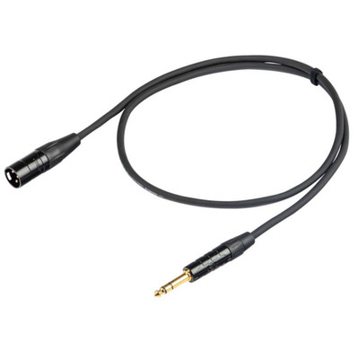 Profi symmetrisches Kabel REAN Klinke Stereo Ø 6,3 und XLR 3P Proel 3 Meter