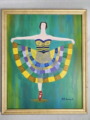 Original Acrylic Painting  The Ballerina  by Phyllis D. Zwarych Signed Framed