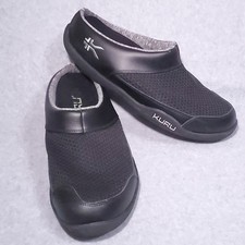 Kuru Draft Women's 11 Black Slip On Slipper Mules Mesh Clogs Shoes VERY NICE 