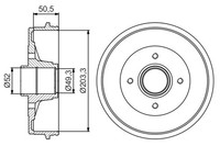 2X Bremstrommel Bosch 0 986 477 210 FüR Dacia Logan Twingo SB0 Clio Thalia 2 1