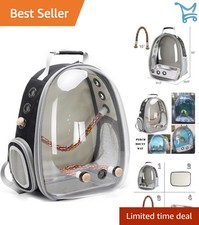 Bird Travel Carrier Cage Space Capsule Hard Shell Backpack for Small Birds