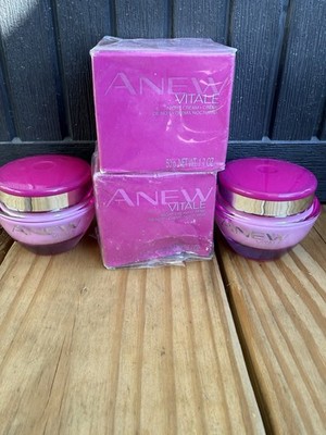 Lot Of 4 Anew Vitale Night Cream Full Size 1.7 Oz Sealed Discontinued 2 Boxed