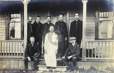 Alberni BC Canada Home & Office Chinese Worker RPPC Photo Postcard COPY