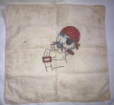 Vintage 1950s 1940s Pirate Iron On Transfer On Handkerchief