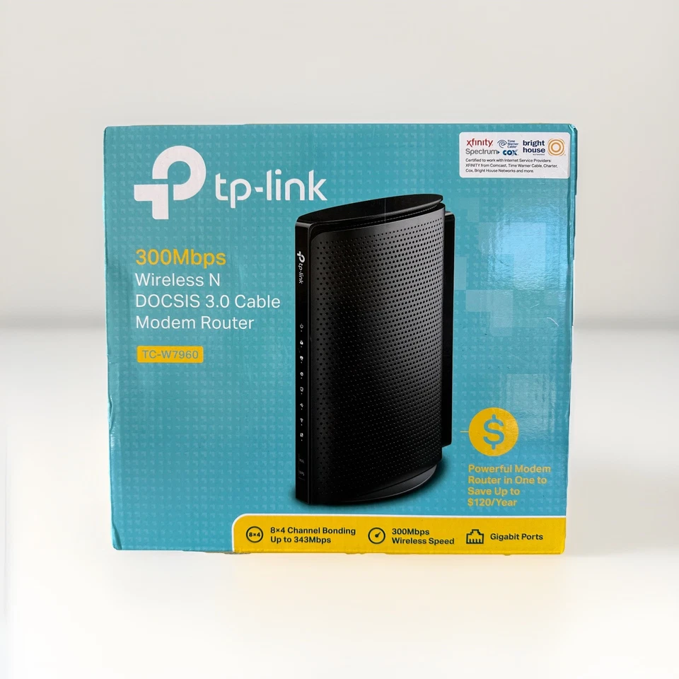 TP-Link TC-7610 DOCSIS 3.0 High Speed Cable Modem Max 343 Mbps Xfinity - Image 2 of 4