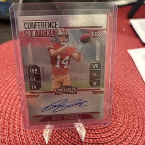 2024 Panini Contenders Ricky Pearsall Conference Ticket ON CARD AUTO RC /75