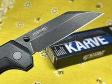 Cold Steel Karve Atlas Folding Knife 3.75" AUS-10A Steel Blade Black G10 Handle