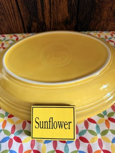 Fiestaware Sunflower Yellow Oval Platter Large 9.5"x13.5" Serving Dish Fiesta