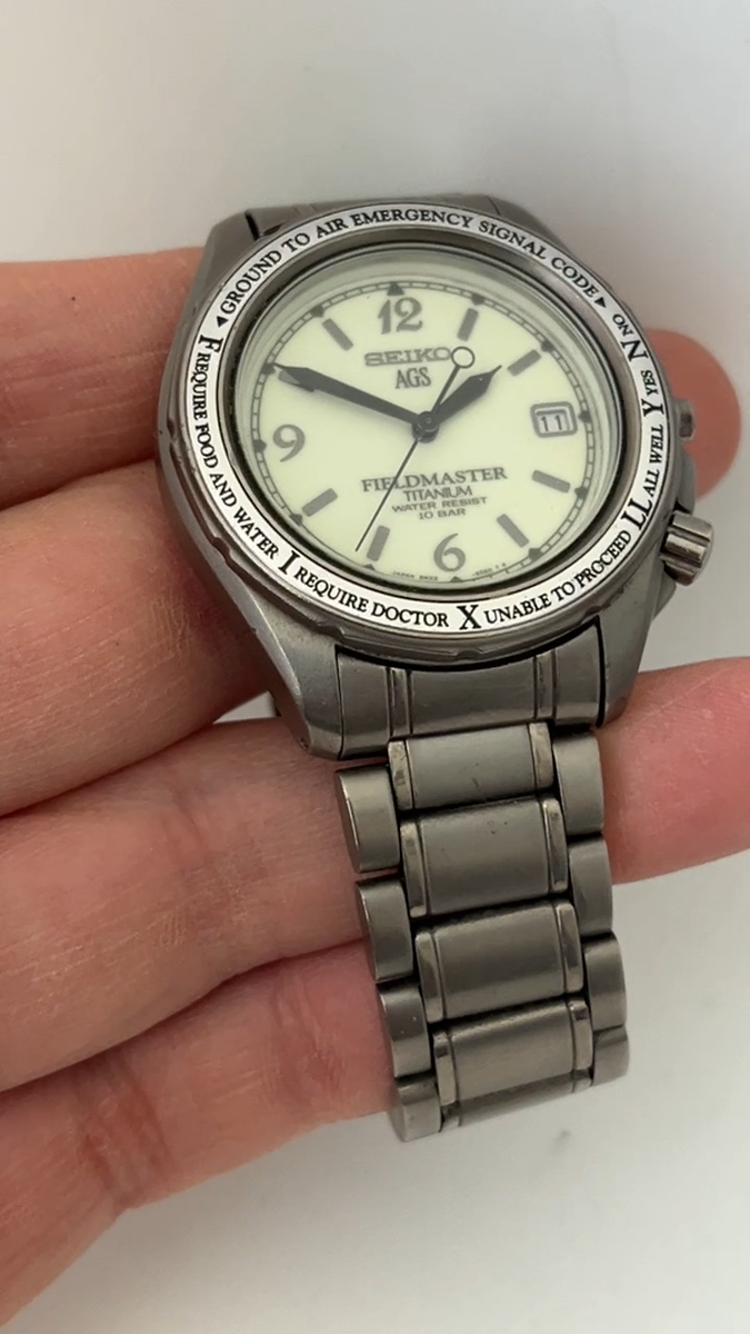 【BEN様】/thoroughbredサラブレットマスタード/巾着Lサイズショ SEIKO Fieldmaster AGS Titanium Watch 5M22-6010 - Faulty | eBay