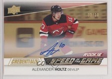 2021-22 Upper Deck Credentials Gold Achievement 3/10 Alexander Holtz Auto 0v41