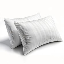 Hotel Grand White Feather Down Pillows  KING  Size / 2 Packs, White/Soft