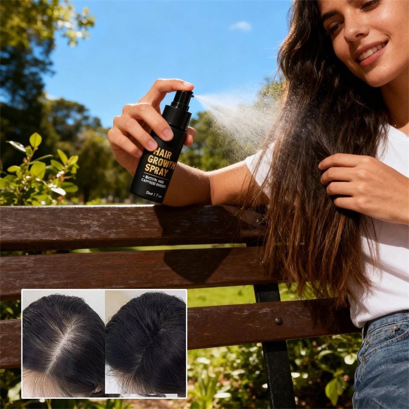 HaloGrow Hair Growth Spray 50ml Natural Hair Thickening Gentle Regrowth Mist