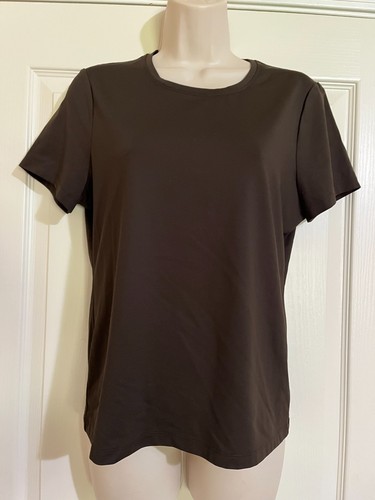 Carlisle Brown Short Sleeve Nylon Elastane Pullover Top Large