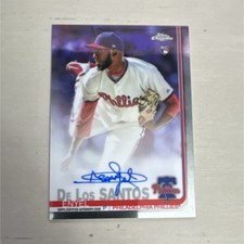 Enyel De Los Santos 2019 Topps Chrome Rookie Autographs #RA-EDL RC AU Phillies