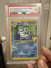 Pokémon TCG Blastoise Holo Rare Card 2/102 Celebrations 2021 Classic Collection