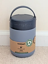 Hydraflow Resteel Insulated Pod w/Folding Spoon, Triple Insulated, Blue, 28 oz