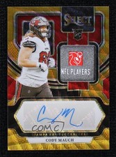 2023 Select Rookie Signature Memorabilia Gold Wave Prizm Cody Mauch Auto 1co7