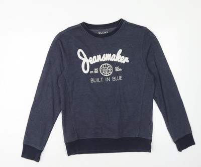 Blend Herren Pullover Sweatshirt blau Baumwolle Größe S - Jeansmaker