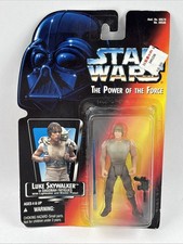 1995 Star Wars POTF Luke Skywalker Dagobah Fatigues RED CARD .00 First Edition