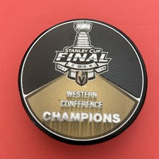 2018 Vegas Golden Knights Western Conference Champions Playoff Official Puck.