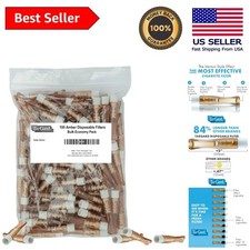 Long-Lasting Amber Disposable Filters - 100 Count, Perfect Fit for Cigarettes