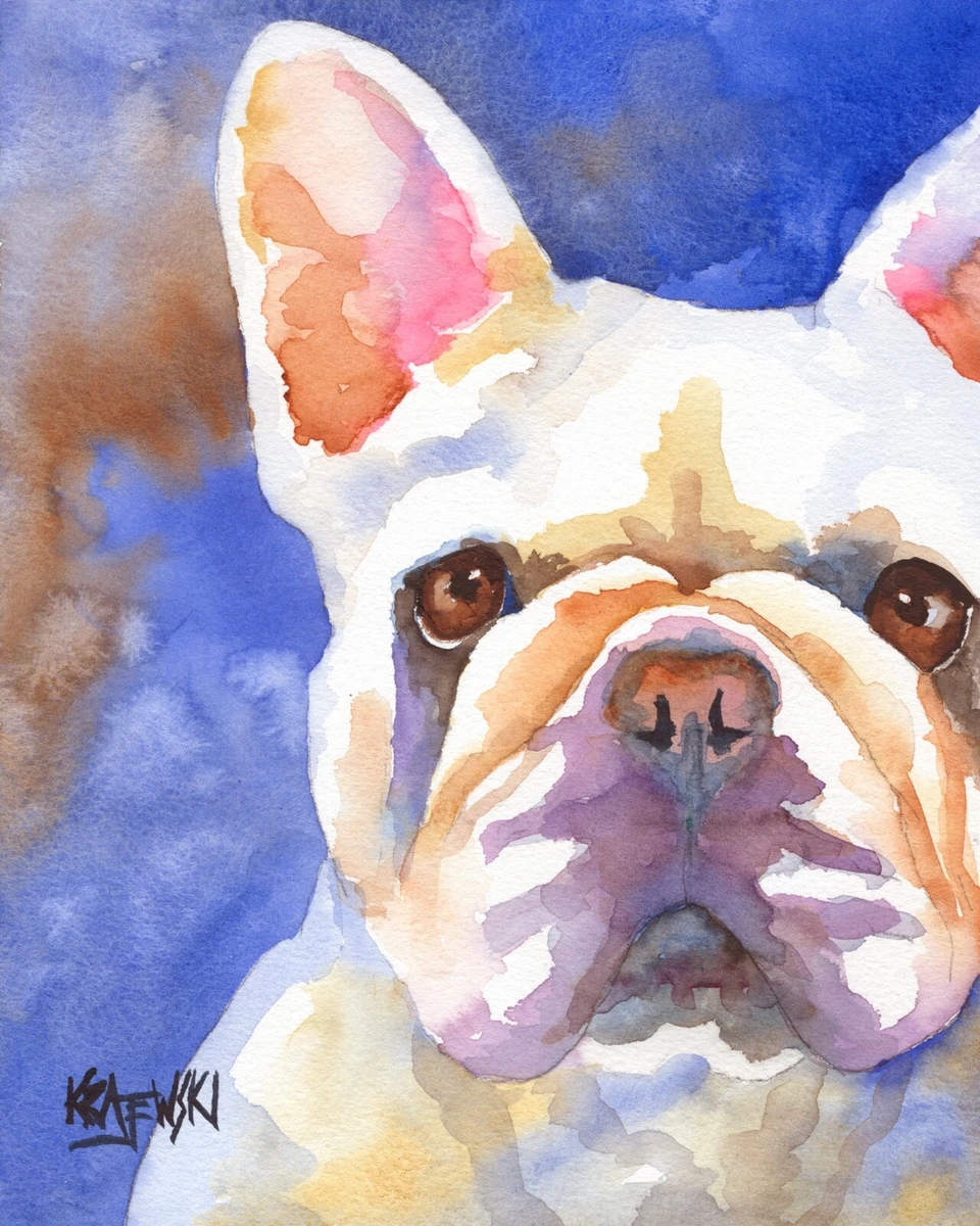 French Bulldog Gifts Frenchie Art Print from Painting Poster