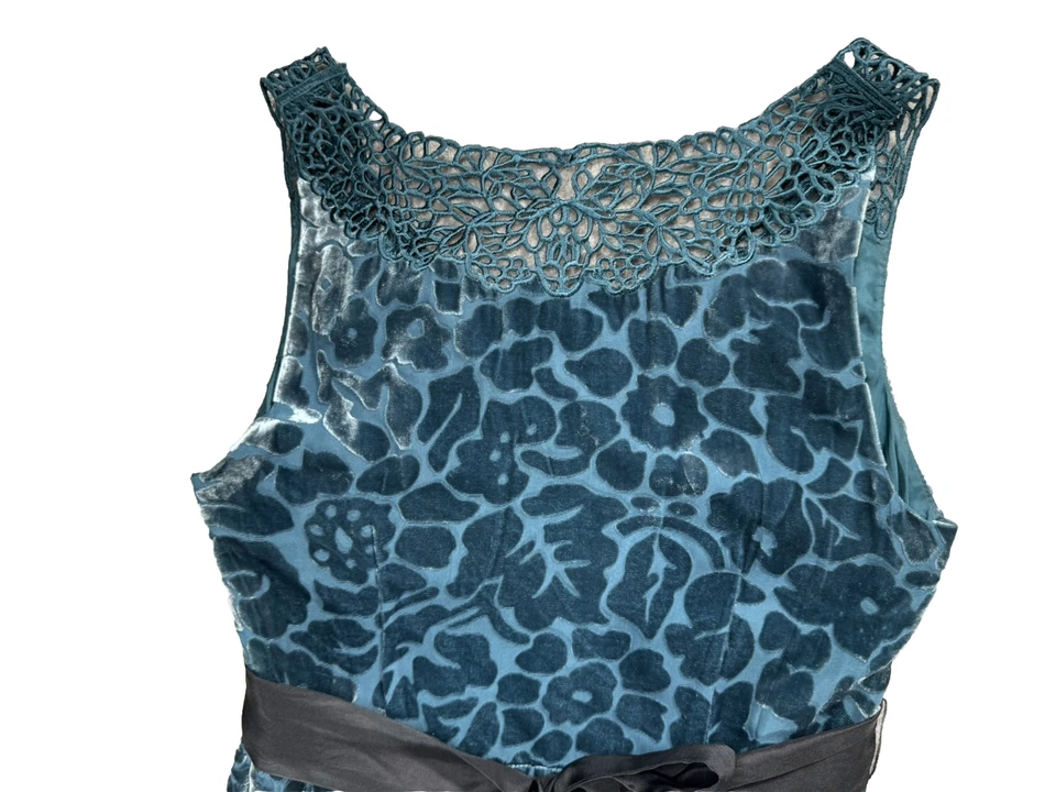 Vestido MOULINETTE SOEURS VETEMENTS ANTHROPLOGIE Ciao Bella Corbata Floral Seda Talla 4 Foto 3 de 4