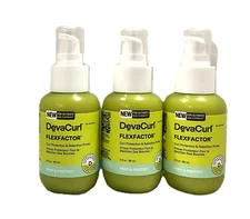 3 X DevaCurl FlexFactor Curl Protection & Retention Primer Prep & Protect 3 oz