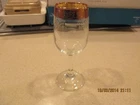Beautiful Vintage Depression Glass Etched Gold Trim Glass Wedding