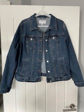 Denim Jacket Strech Denim Time And Tru Size 12-14 Us 16-18 Uk